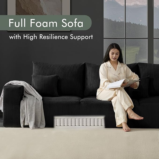 Boneless Cloud Couch Sofa for Living Room, 112