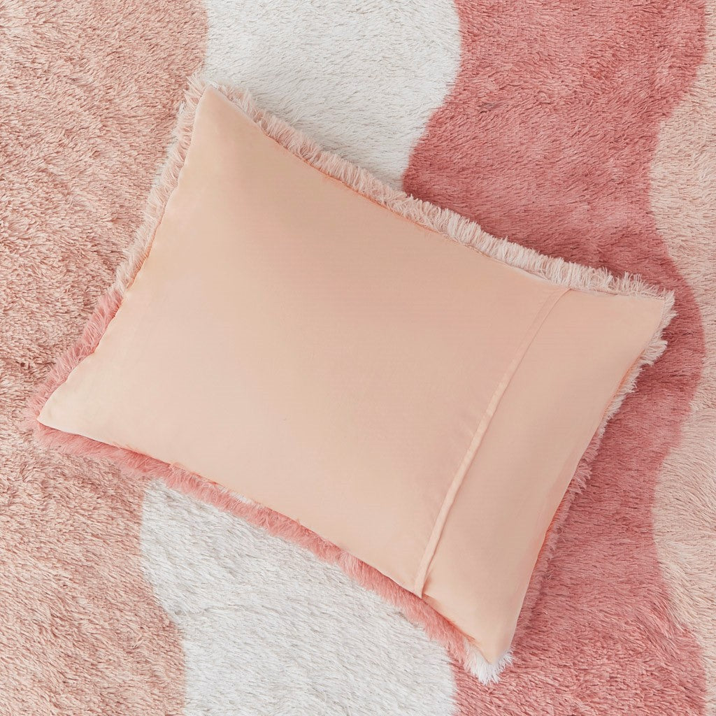 Cassie Ombre Shaggy Faux Fur Comforter Set