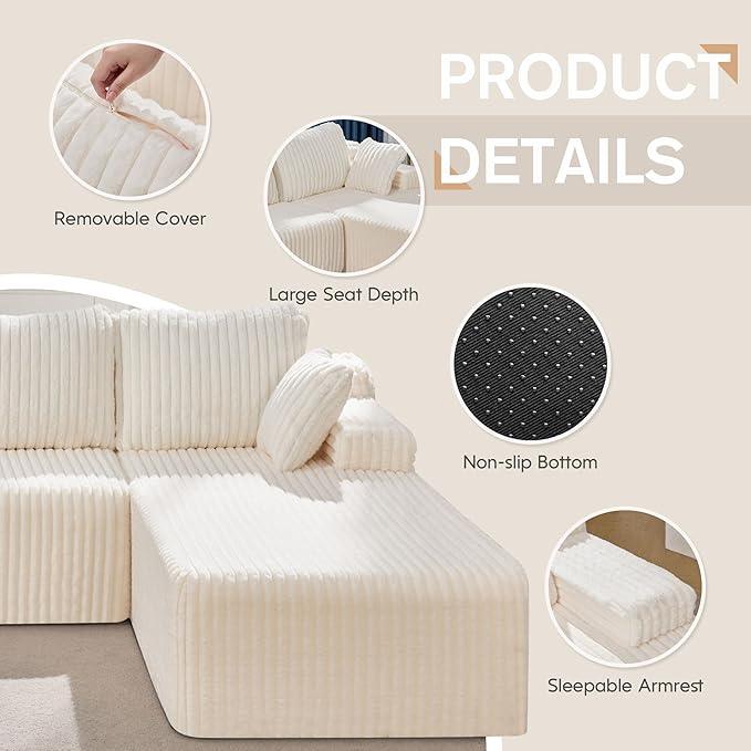Hobestluk Modular Sectional Sofa Couches 108