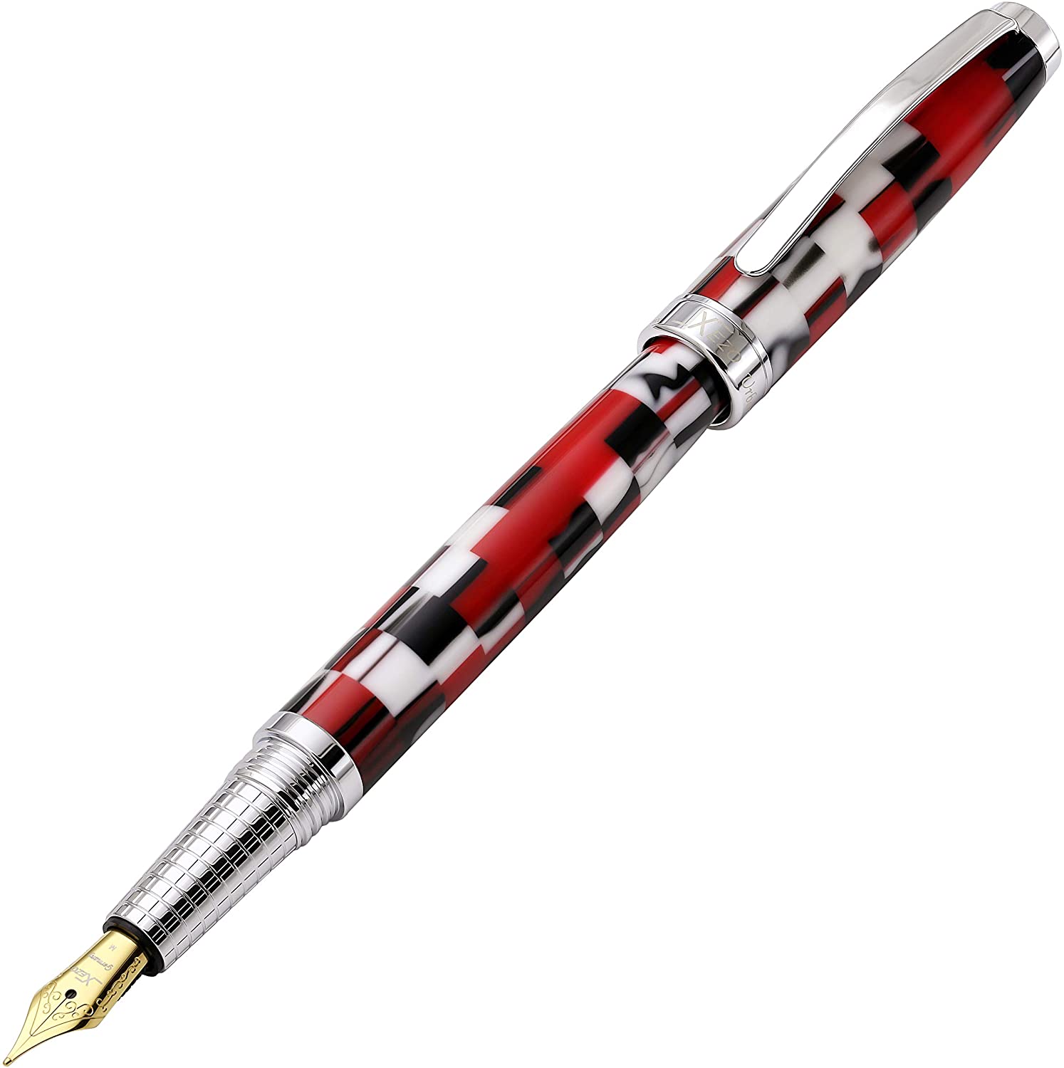 Urbanite II Acrylic & Brass Fountain Pen (Medium Nib) - Trek Red