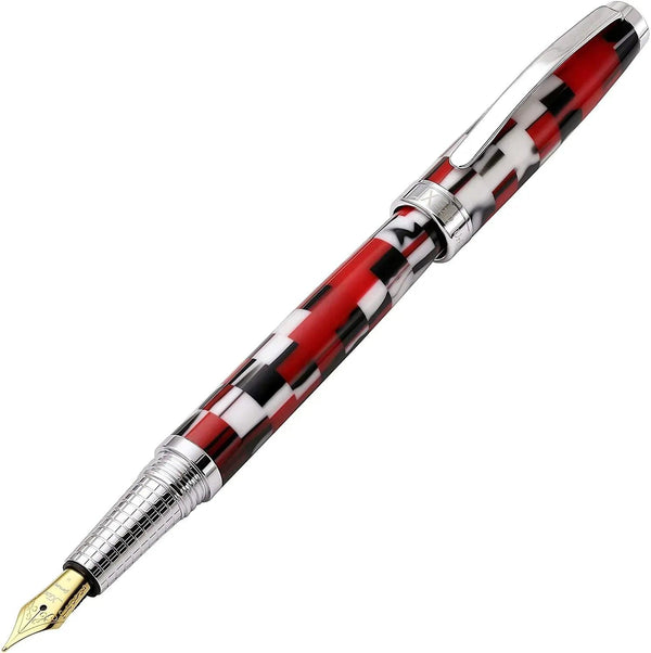 Urbanite II Acrylic & Brass Fountain Pen (Medium Nib) - Trek Red - Gifts for You 'n Me