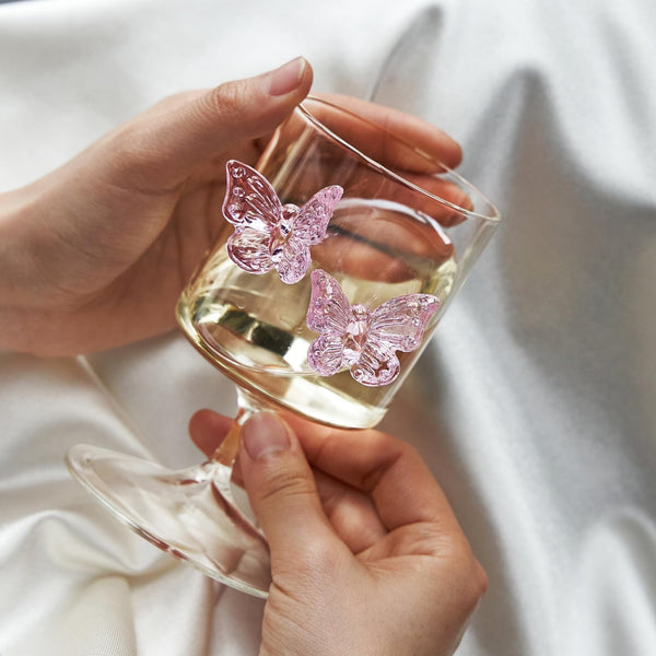 Butterfly Wine Goblet set of 2