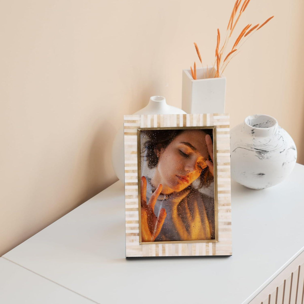 Photo Frame Halo Keys Collection Bone Inlay & Resin Multi-Color – 4x6, 5x7 & 8x10