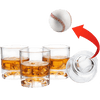 The Wine Savant Baseball Whiskey Glass - 12oz Whiskey Glass Perfect for Any Occasion, Baseball Lovers, Baseball Gifts, Baseball Themed Party, Baseball Birthday Gift Set (4)