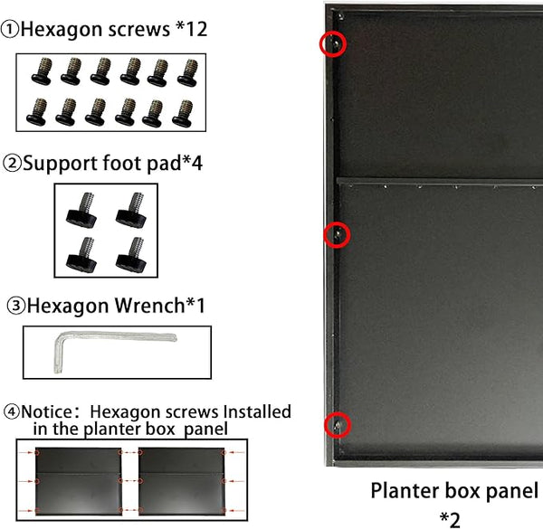 Metal Planter Box Rectangular Planter, 35.5