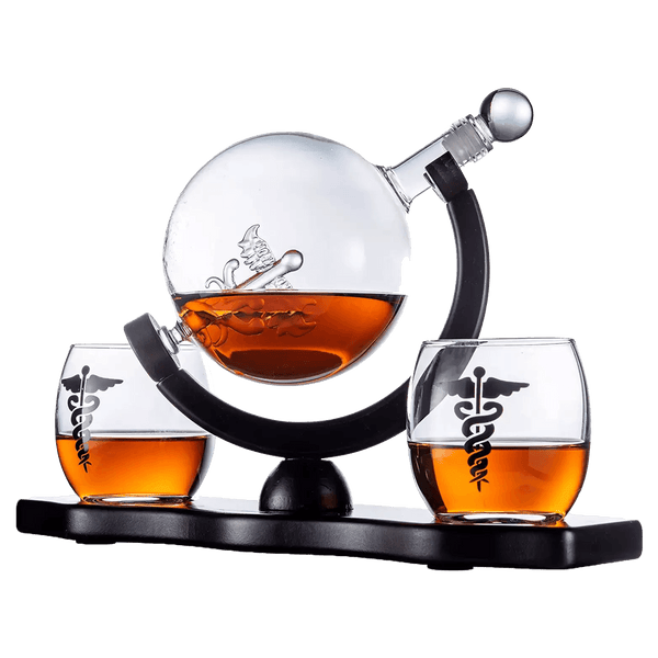 Doctors Dr. & Healthcare Worker Gifts Men & Women - Wine & Whiskey Symbol - Father's Day Doctor - 750 mL Gift Idea for Nurses, EMT, Hygienists, Physician, Dentists Gifts for Dad