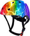 Adjustable Color Gradient Skateboard Helmet for 3-5-8-14+Ages【Toddler Kids Youth Adult】 Girls Boys Woman.Bike Helmet for Multi-Sports Cycling Bicycle Scooter Inline Roller Skate Rollerblading