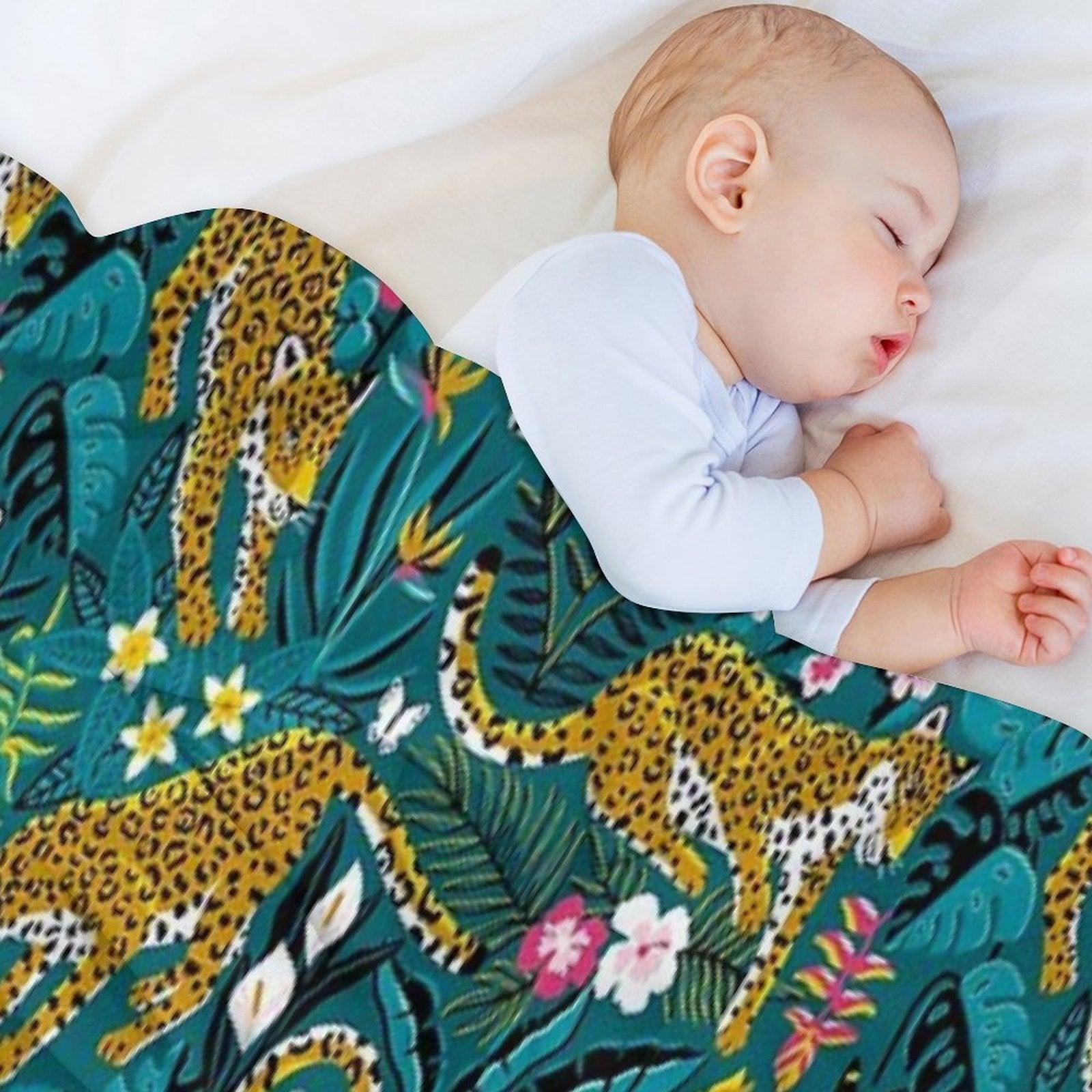 Dancing Jaguar Jungle Throw Blanket