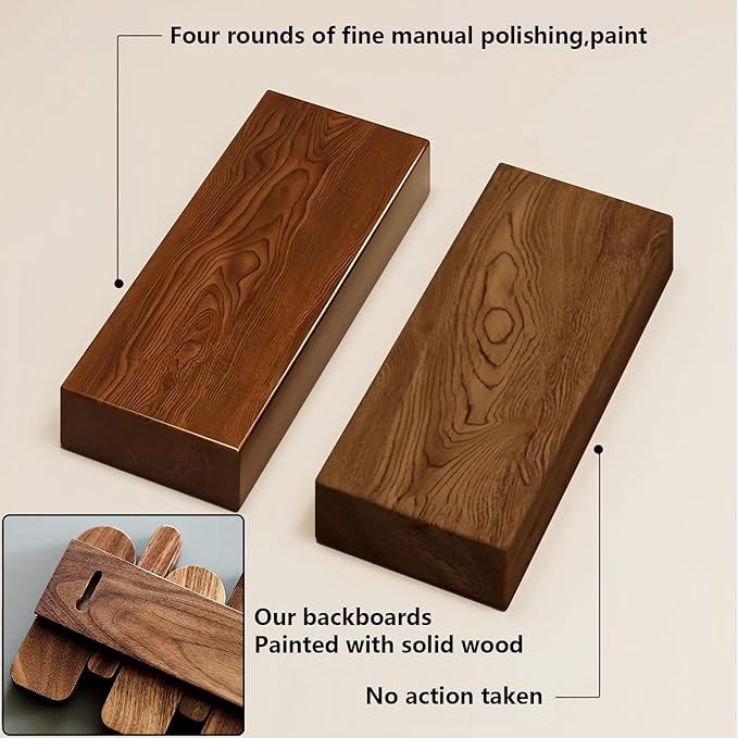 Wall Mounted Piano Key Hanger | Flip Style Hook | Entrance Wall Art Hook, Made of Oak Wood (3 Times Painted, 4 Times Polished) (LED Walnut, 12Hooks)