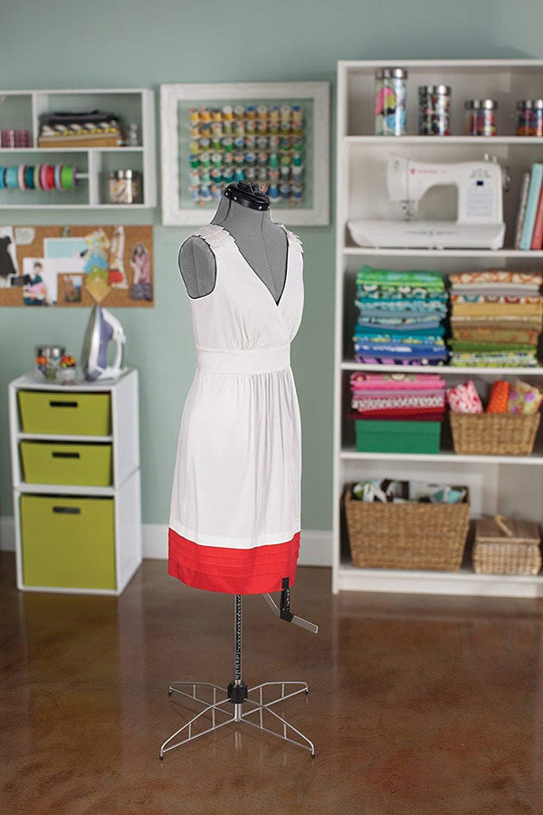 FAMILY DRESSFORM  Small Adjustable Mannequin Dress Form - Grey
