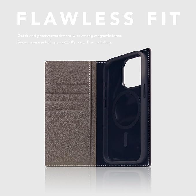 D8 Full Grain Leather Wallet Case for iPhone 15 Pro - [2-in-1] Handcrafted Detachable Diary Style with Magnetic MagSafe Back Cover, Gift Box Included (Etoffe Cream)