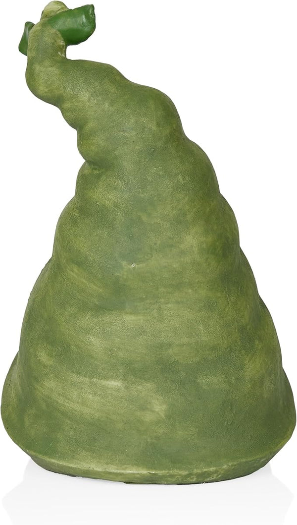 Alpine Corporation QWR1440 Gnome Head with Sculpted Rope Beard and Flower on Hat, Playful Décor for Garden & Patio, 10
