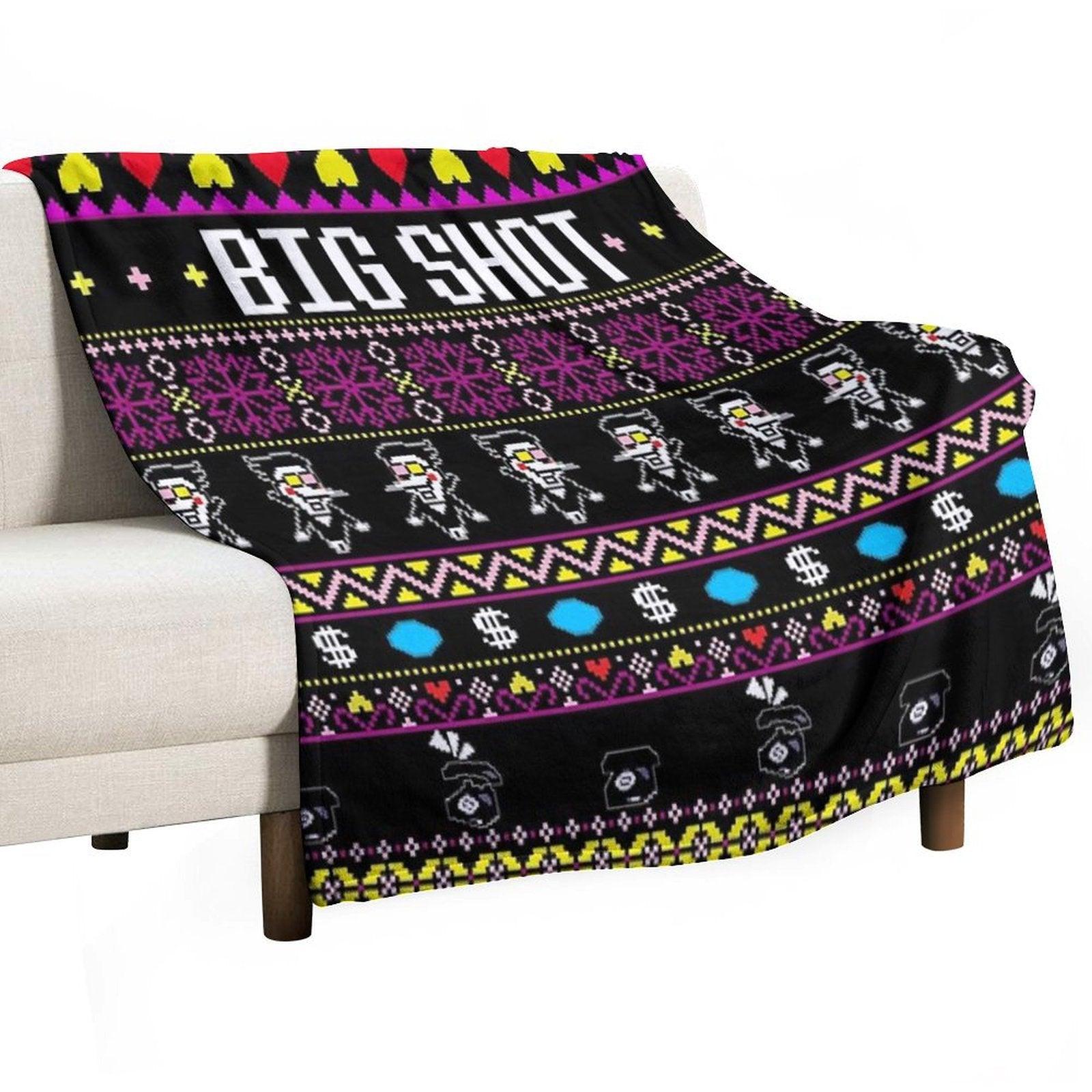 Spamton's BIG SHOT Kromer Krismas Throw Blanket