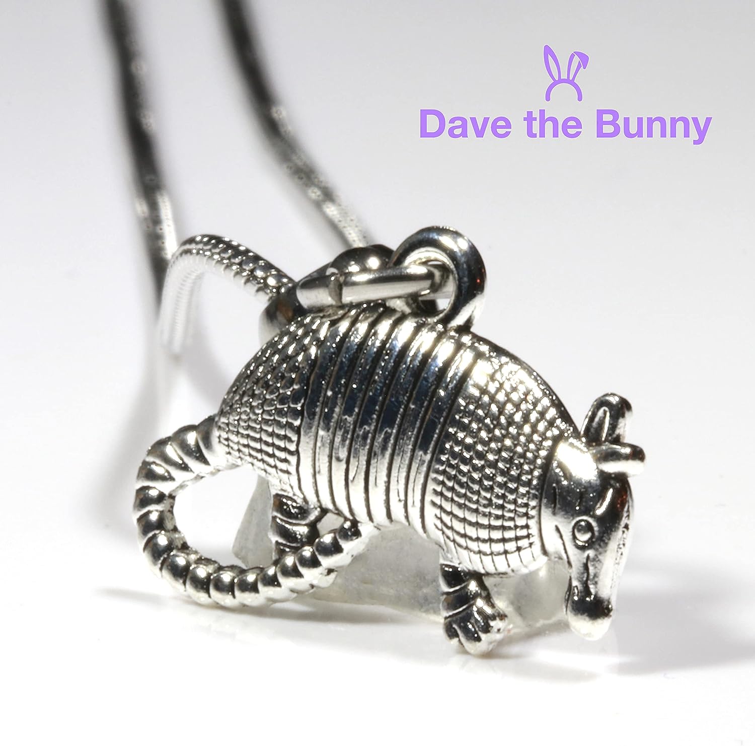 Armadillo Necklace - Armadillo Gifts and Souvenirs as Great Armadillo Jewelry Stainless Steel Snake Chain or Armadillo Ornament for the Armadillo Elite and Armadio Portatile as Mighty the Armadillo