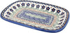Blue Rose Polish Pottery Aztec Flower Small Rectangular Serving Platter