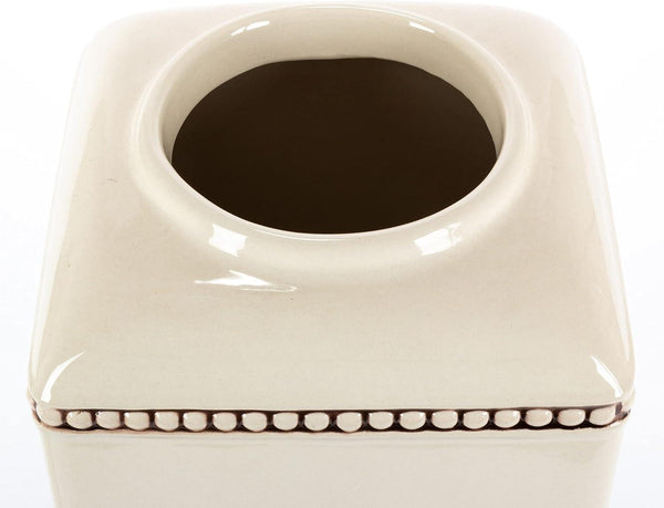 Acanthus Stoneware Square Canister, 15