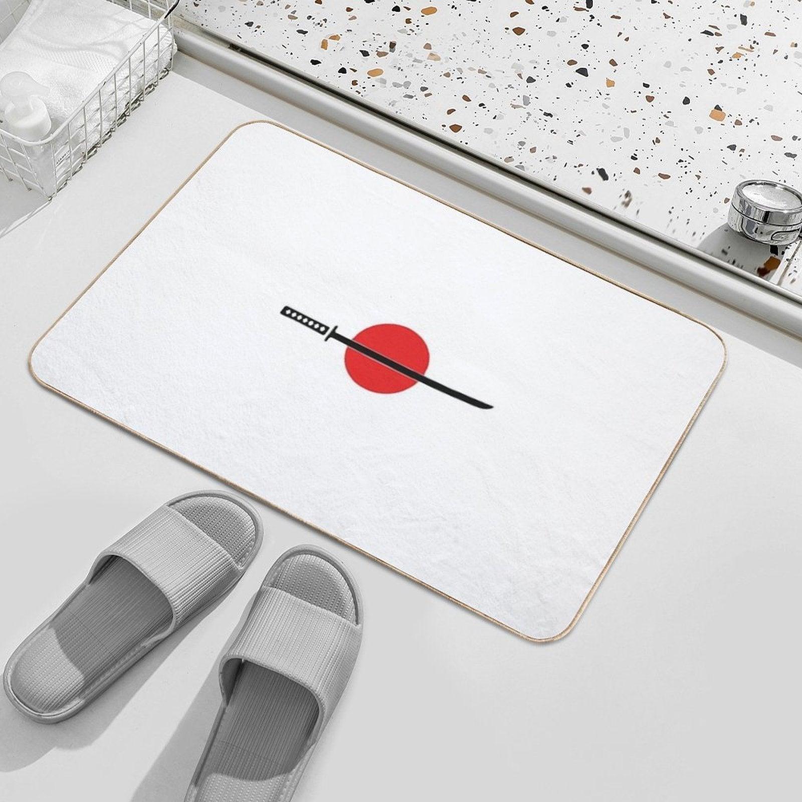 Simple Katana  Slip-Resistant Bath Mat