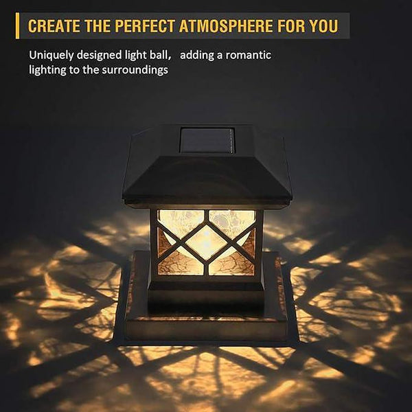 TWINSLUXES Solar Post Cap Lights Outdoor - Waterproof LED Fence Post Solar Lights for 3.5x3.5/4x4/5x5 Wood Posts in Patio, Deck or Garden Decoration 4 Pack