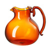 talian Design Amber Glass Jug Mouth-Blown Venetian Pitcher 750ml Handmade Murano