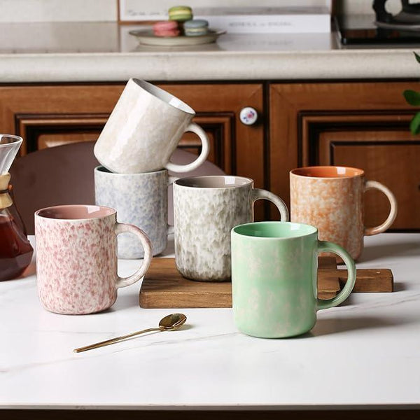 17 OZ Coffee Mugs Set of 6, Modern Mugs Set with handle for Tea/Latte/Cappuccino/Milk/Cocoa.