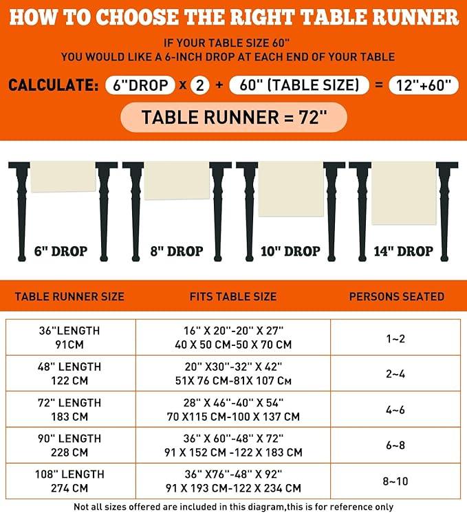 Halloween Table Runner,72 Inches Spooky Haunted House Bats Tree Ghost Witch Table Runner for Halloween, Table Decoration/Party Dinner Table Decor,Kitchen,Mantel,Bedroom Decoration