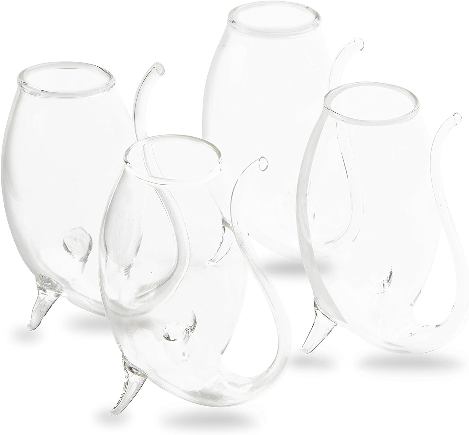 Crystal Port and Dessert Wine Sippers, Dry Sherry, Cordial, Aperitif & Nosing Copitas Tasting Glass - Dinner Drink Glassware Glasses | Set of 4 - 3 oz Sipper | - The Wine Savant