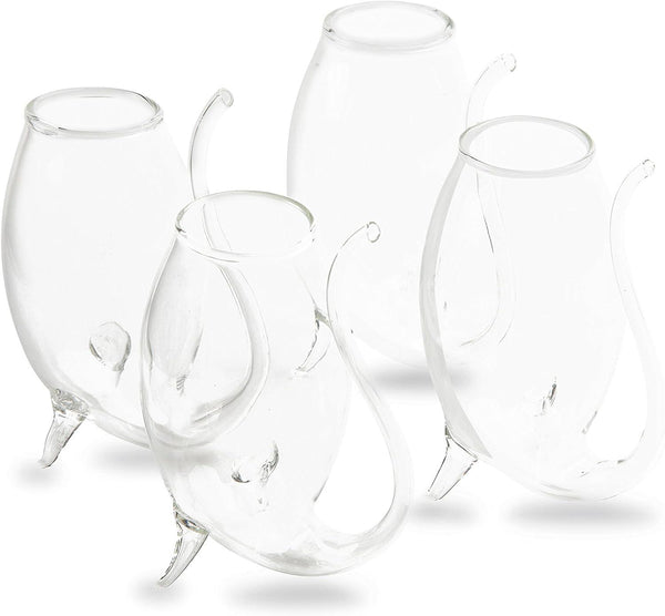 Crystal Port and Dessert Wine Sippers, Dry Sherry, Cordial, Aperitif & Nosing Copitas Tasting Glass - Dinner Drink Glassware Glasses | Set of 4 - 3 oz Sipper | - The Wine Savant