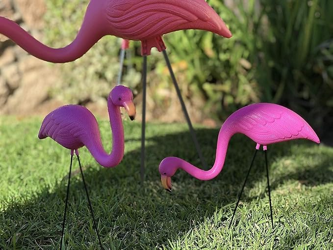 GiftExpress Pink Flamingos Yard Decorations - 12 Pack Small 14
