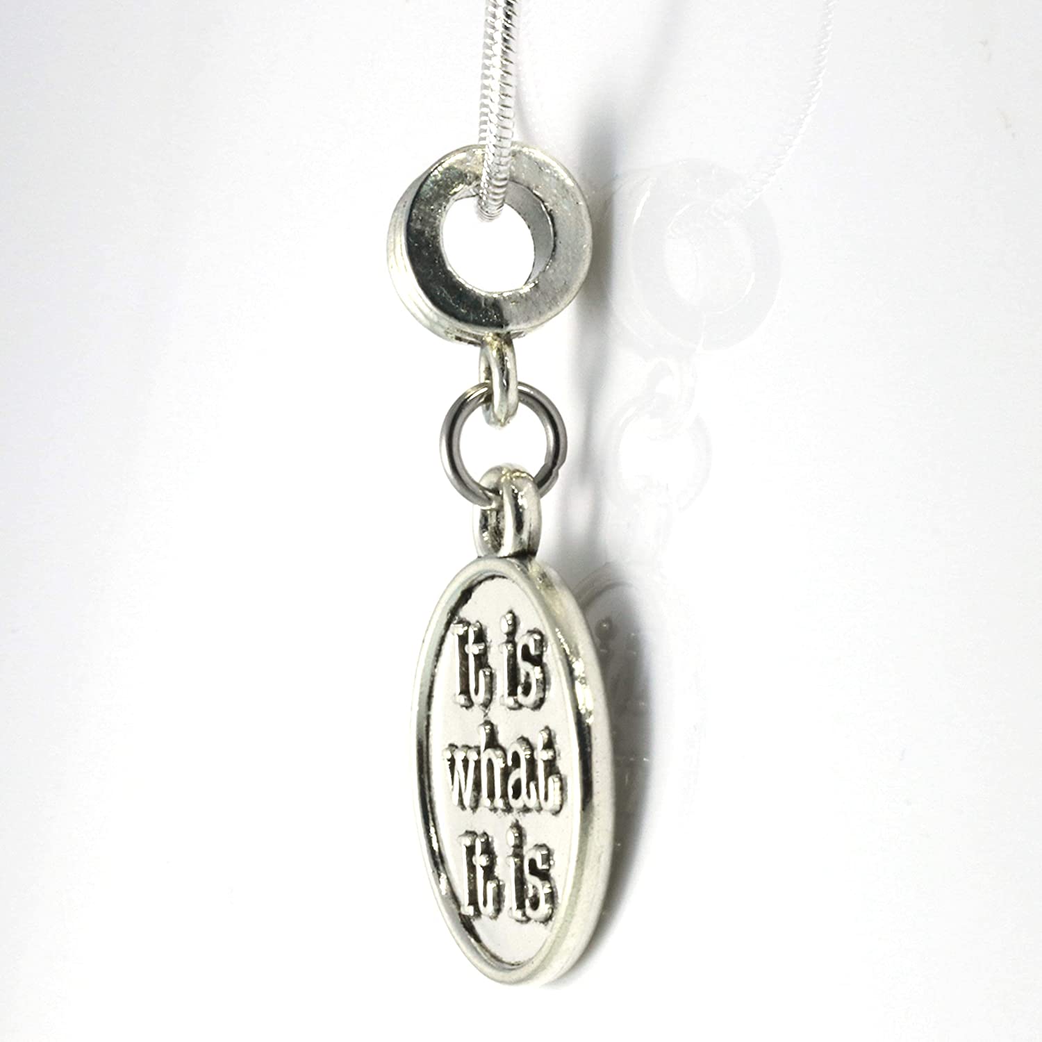 It Is What It Is | Famous Sayings It Is What It Is Necklace Jewelry as Inspirational Positive Saying for Women and Men A Great Boyfriend and Girlfriend Necklace or You Got This Gifts for Women