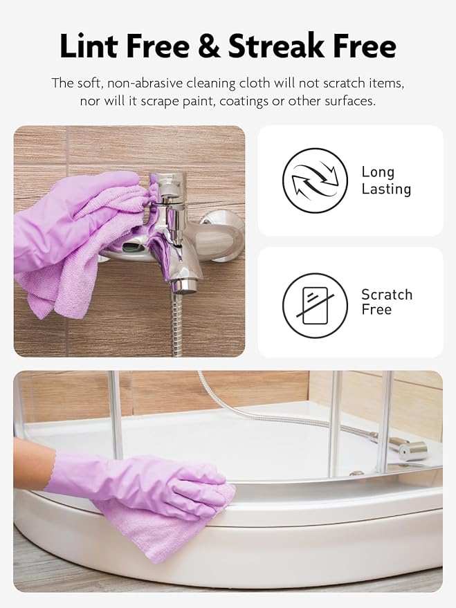 Fantasticlean Microfiber Cleaning Cloth Roll -75 Pack, Tear Away Microfiber Towels, 12
