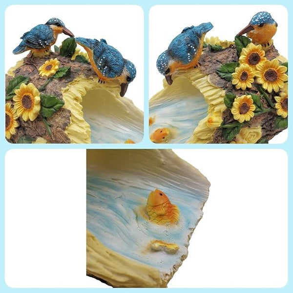 Bird Statues Outdoor Decoration, Resin Statue Garden Decor, Animal Downspout Diverter, Decorative Gutter Extension, 3