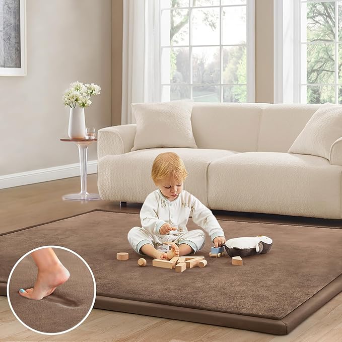 Baby Play Mat for Floor Tummy Time Mat Nursery Rug Muscle Mat Area Rug Playroom Rug Tatami Mat 13'1