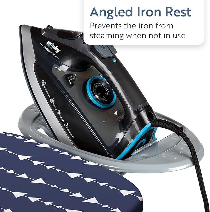 Classic 4-Leg Ironing Board with Iron Rest - Freestanding Full Size Iron Board for Clothes Pressing and Steaming with 43