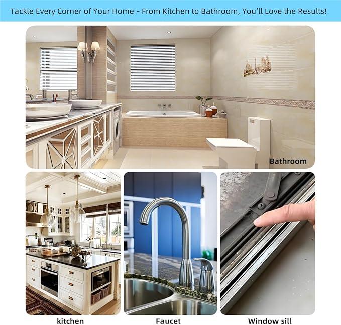 Crevice Cleaning Brush, Multifunctional Cleaning Brush Tool, Bathroom Gap Brush,Grout Brush, Cleaning Tools for Toilet, Bathrooms, Kitchens, Bathtub, Faucets, Sink, Windows，6pcs