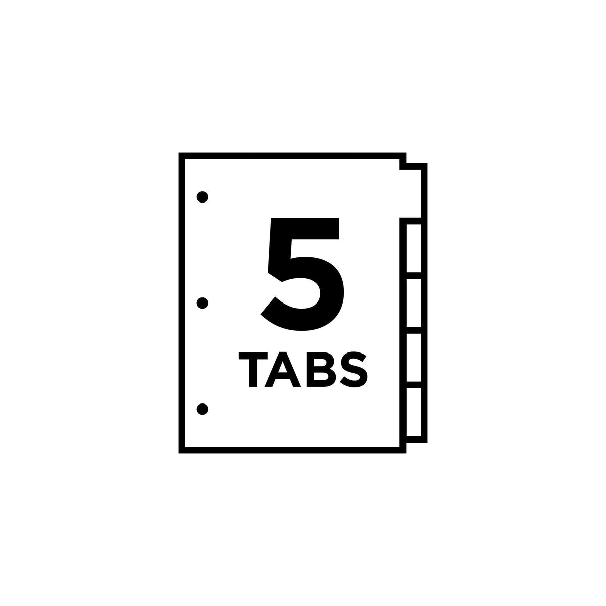 Avery 5-Tab Plastic Insertable Binder Dividers, 24 Sets (11900)