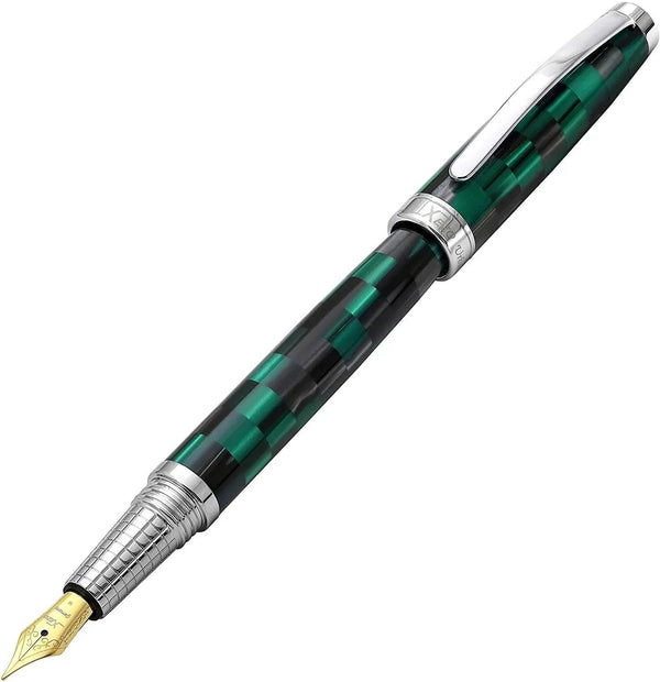 Urbanite II Acrylic & Brass Fountain Pen (Medium Nib) - Ocean Teal - Gifts for You 'n Me