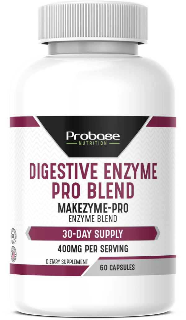 Probase Nutrition Digestive Enzyme Pro Blend 60 Capsules 30-Day Supply