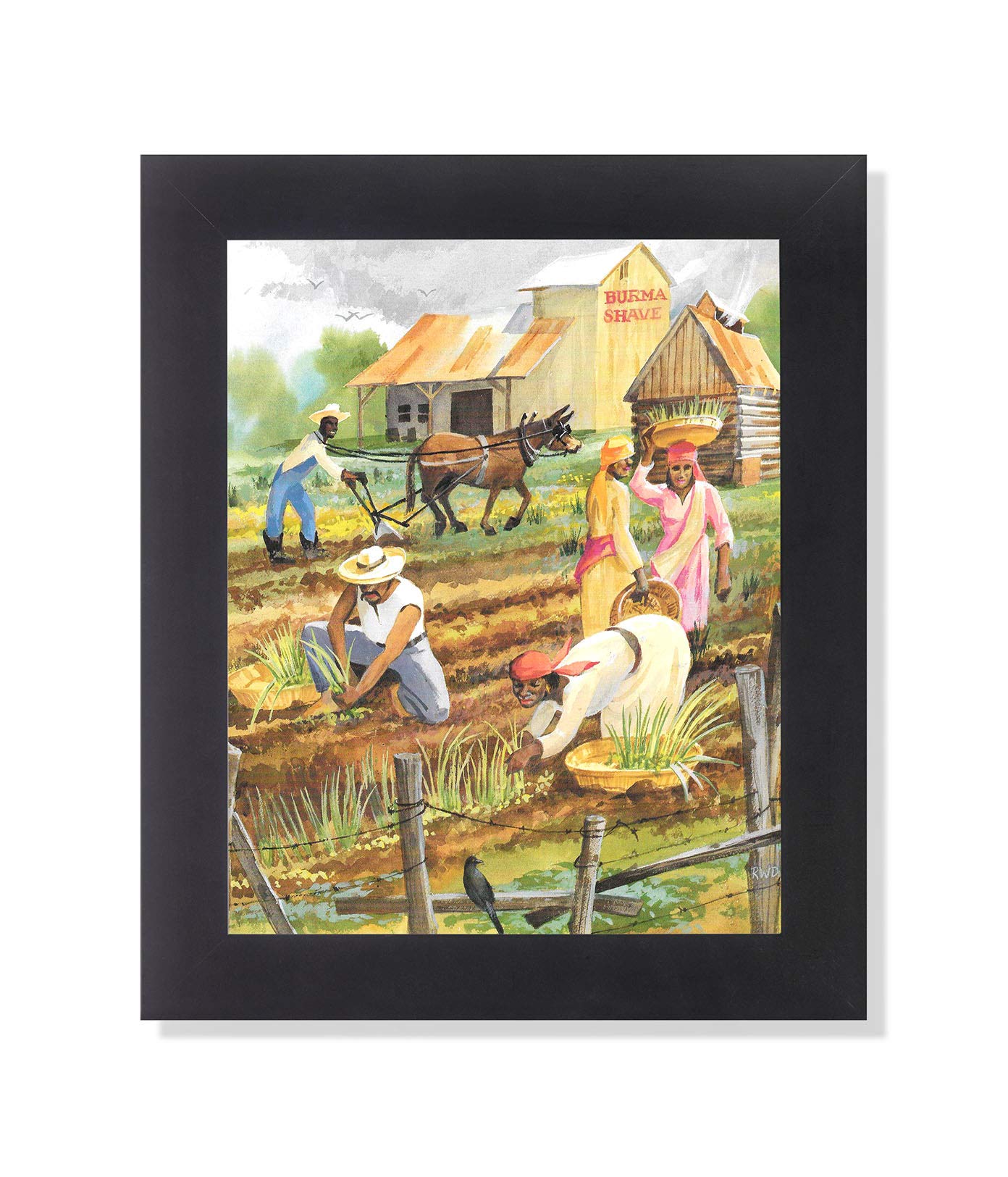 Black Framed Art Print – African American 8x10 Wall Art With Oak Wood Frame
