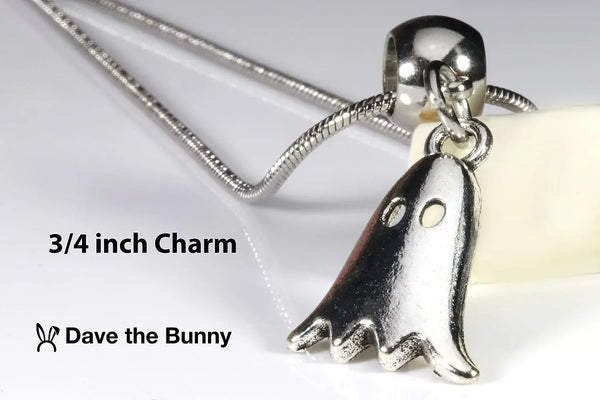 Ghost Necklace - Gothic Jewelry for Men and Women - Best Friend Gift - Spiritual Pendant - Trendy 100% Stainless Steel Chain Accessory - A Nice Ghost Pendant or Ghost Jewelry with Cute Ghost Charms - Gifts for You 'n Me