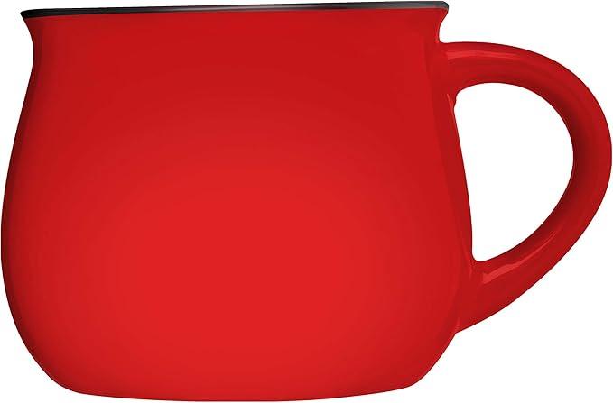 DISCOUNT PROMOS Glazed Campfire Coffee Mugs 12 oz. Set of 10, Bulk Pack - Perfect for Coffee, Tea, Espresso, Hot Cocoa, Other Beverages - Red
