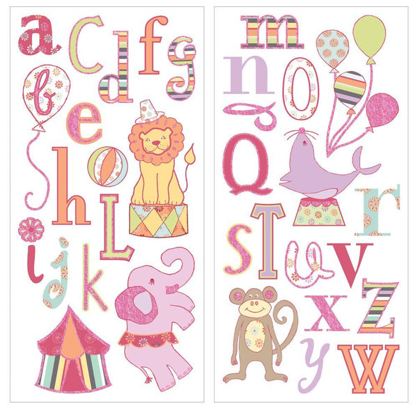 Circus Animal Alphabet Wall Decals