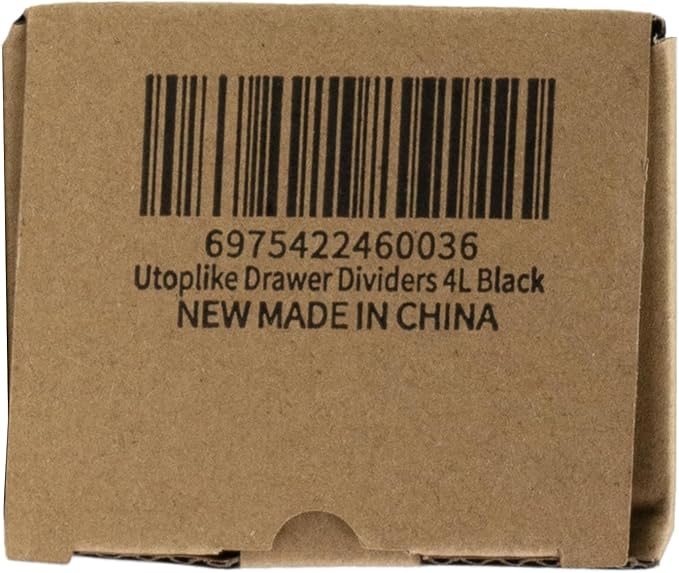 Utoplike 4 pcs Bamboo Kitchen Drawer Dividers Large, Adjustable Black Drawer Organizers, Spring Loaded, Works in Kitchen, Dresser, Bathroom, Bedroom, Drawer, Desk, 2.4