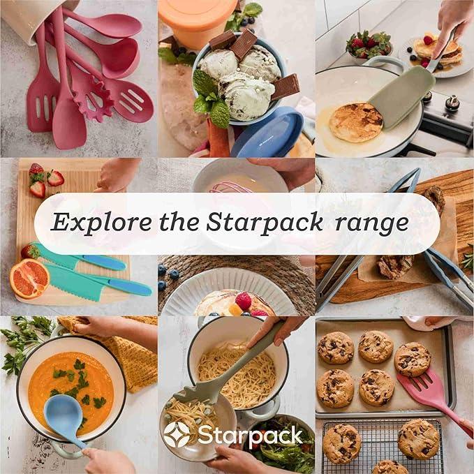 Starpack 'Stir & Serve' Silicone Cooking Utensils Set (5 Pcs) - Kitchen Utensils Set Heat Resistant to 600°F - Kitchen Utensils for Nonstick Cookware - Silicone Utensil Set for Mixing & Cooking