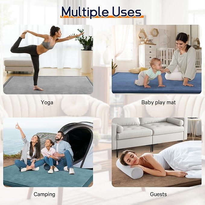 Baby Play Mat for Floor Tummy Time Nursery Rug Muscle Area Rug Playroom Tatami 50 * 50