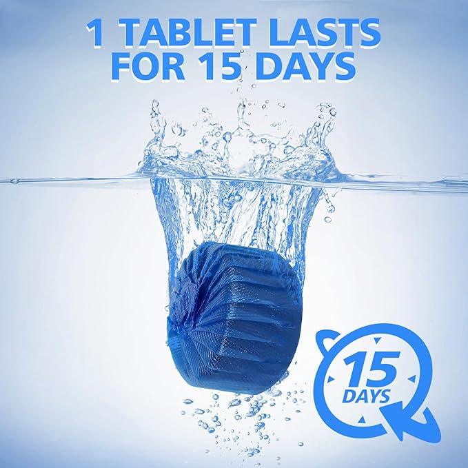 Toilet Bowl Cleaner Tablets 40 PACK, Blue Automatic Toilet Cleaner with Bleach, Using Sustained-Release Technology for Deodorizing & Descaling,Household Toilet Tank Cleaners for Against Tough Stains