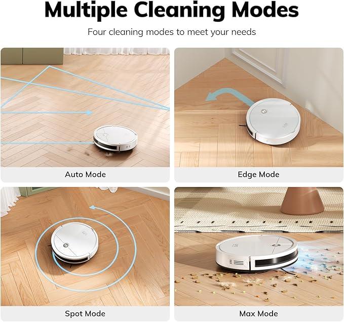 ILIFE V2 Robot Vacuum Cleaner, Tangle-Free Suction, 120 Mins Runtime, Slim, Self-Charging Robotic Vacuum Cleaner, Ideal for Pet Hair and Hard Floors