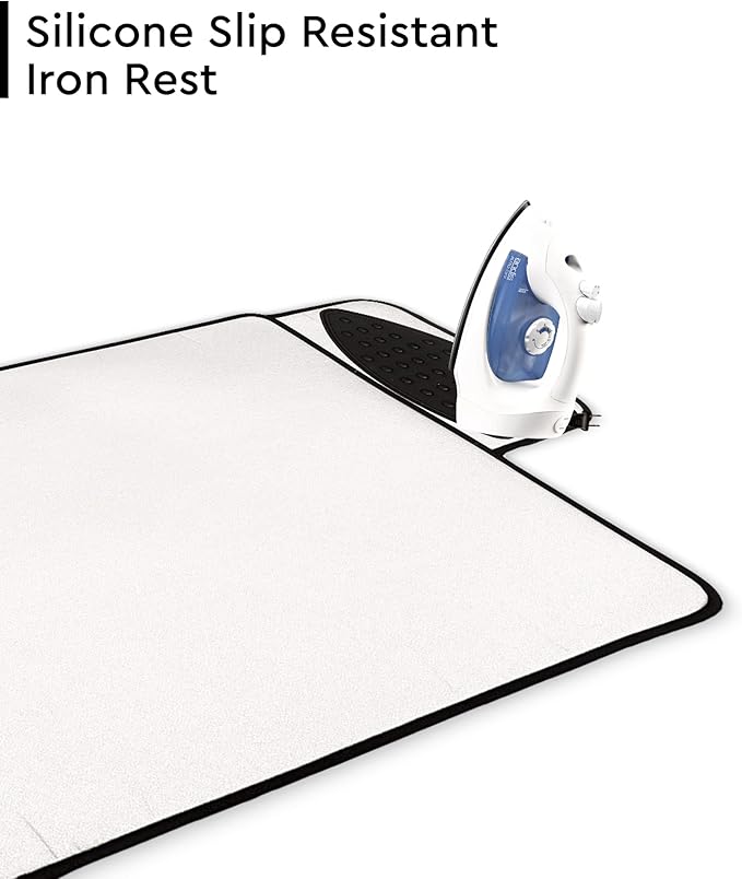 Encasa Homes Ironing Mat/Pad - Metallic Silver (Small 28