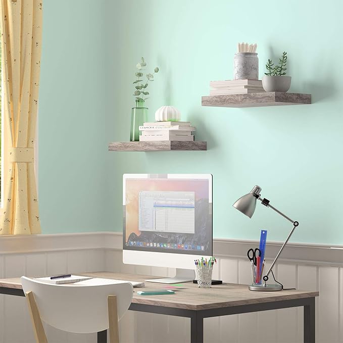 HOOBRO Floating Shelves for Wall, Wall Mounted Shelf Set of 2, 15.7