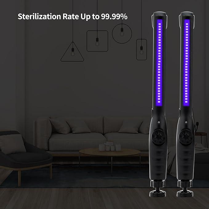 UV Light Sanitizer – Portable UV Light Wand – Rechargeable Handheld Device for Reducing Bacteria and Viruses, Lightweight and Easy to Use