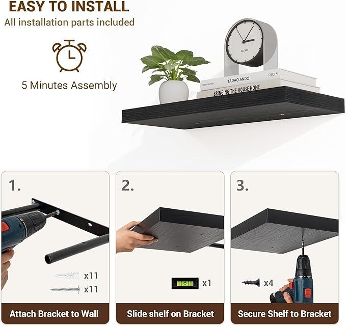 55 Inch Floating Shelves, 55